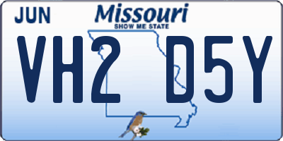 MO license plate VH2D5Y