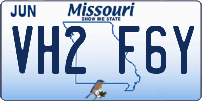 MO license plate VH2F6Y
