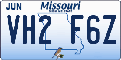 MO license plate VH2F6Z