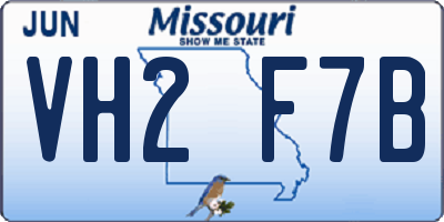 MO license plate VH2F7B