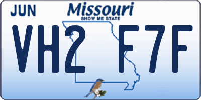 MO license plate VH2F7F
