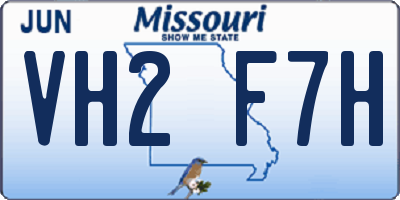 MO license plate VH2F7H