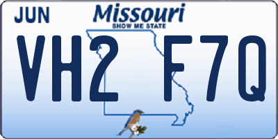 MO license plate VH2F7Q