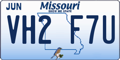 MO license plate VH2F7U