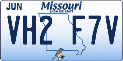 MO license plate VH2F7V