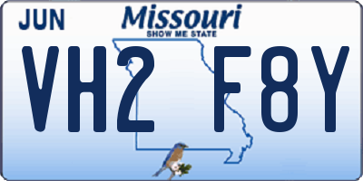 MO license plate VH2F8Y