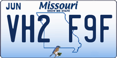 MO license plate VH2F9F