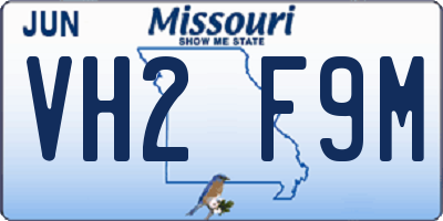 MO license plate VH2F9M