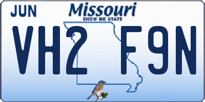 MO license plate VH2F9N