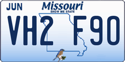 MO license plate VH2F9O