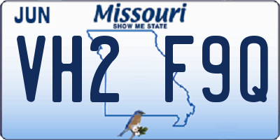 MO license plate VH2F9Q