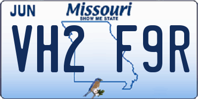 MO license plate VH2F9R