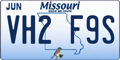MO license plate VH2F9S