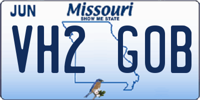MO license plate VH2G0B