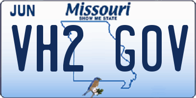 MO license plate VH2G0V