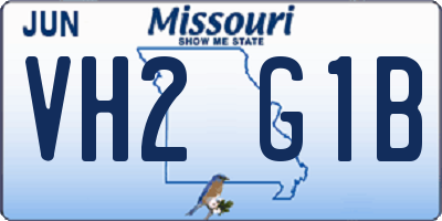 MO license plate VH2G1B
