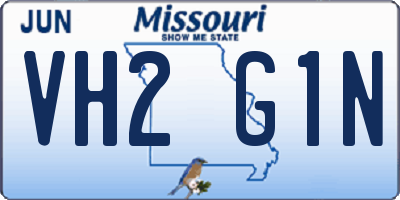 MO license plate VH2G1N