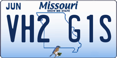 MO license plate VH2G1S