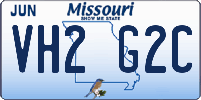 MO license plate VH2G2C