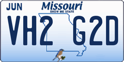 MO license plate VH2G2D