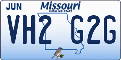 MO license plate VH2G2G