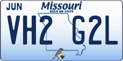 MO license plate VH2G2L