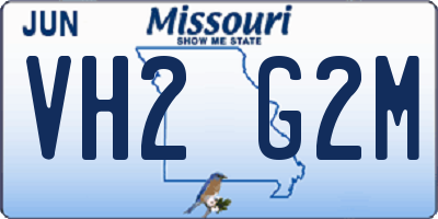 MO license plate VH2G2M