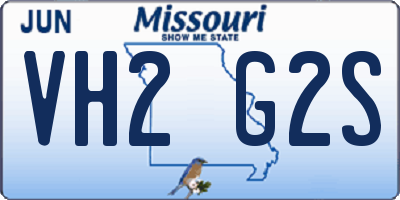 MO license plate VH2G2S