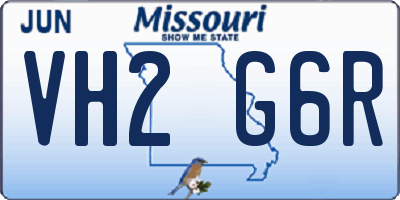 MO license plate VH2G6R