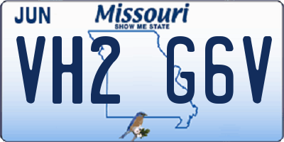 MO license plate VH2G6V