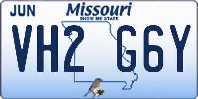 MO license plate VH2G6Y