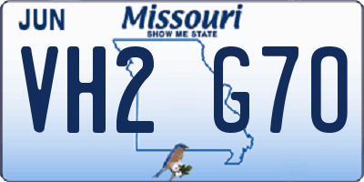 MO license plate VH2G7O