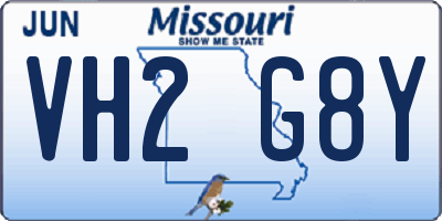 MO license plate VH2G8Y