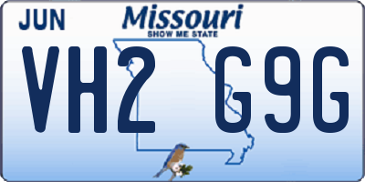 MO license plate VH2G9G