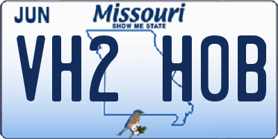 MO license plate VH2H0B