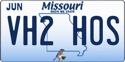 MO license plate VH2H0S