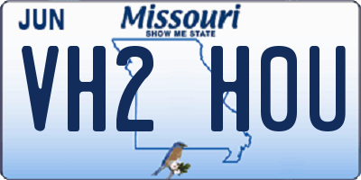 MO license plate VH2H0U