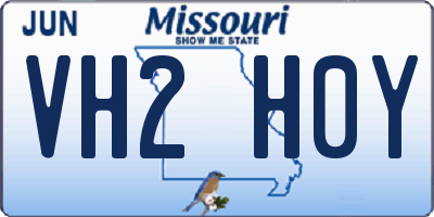 MO license plate VH2H0Y