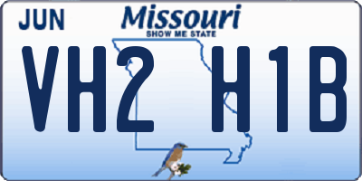 MO license plate VH2H1B