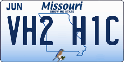 MO license plate VH2H1C
