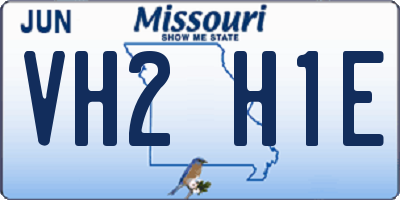 MO license plate VH2H1E