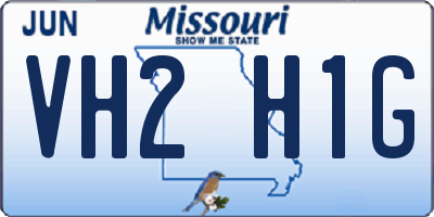 MO license plate VH2H1G