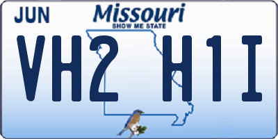 MO license plate VH2H1I
