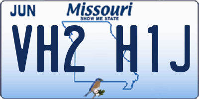 MO license plate VH2H1J