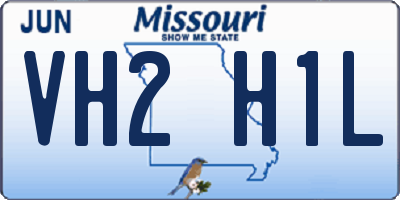 MO license plate VH2H1L