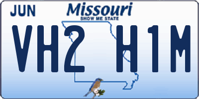 MO license plate VH2H1M