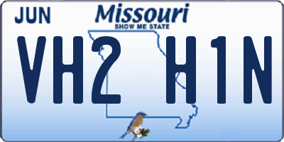 MO license plate VH2H1N