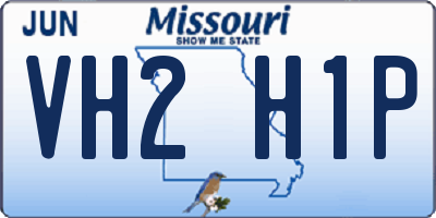 MO license plate VH2H1P