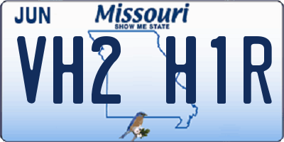 MO license plate VH2H1R
