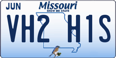 MO license plate VH2H1S